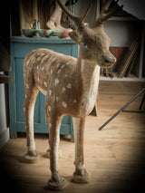 Rustic, Elegant, Hand-Painted, Life-Size Garden Deer