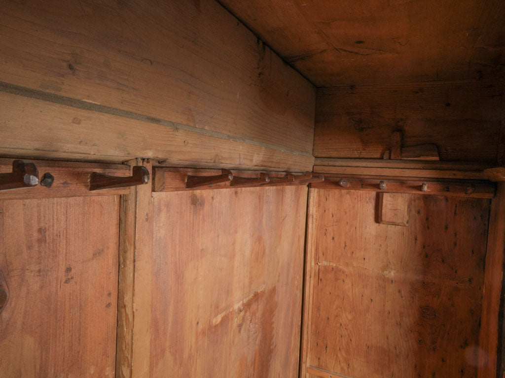 Traditional aged pine armoire