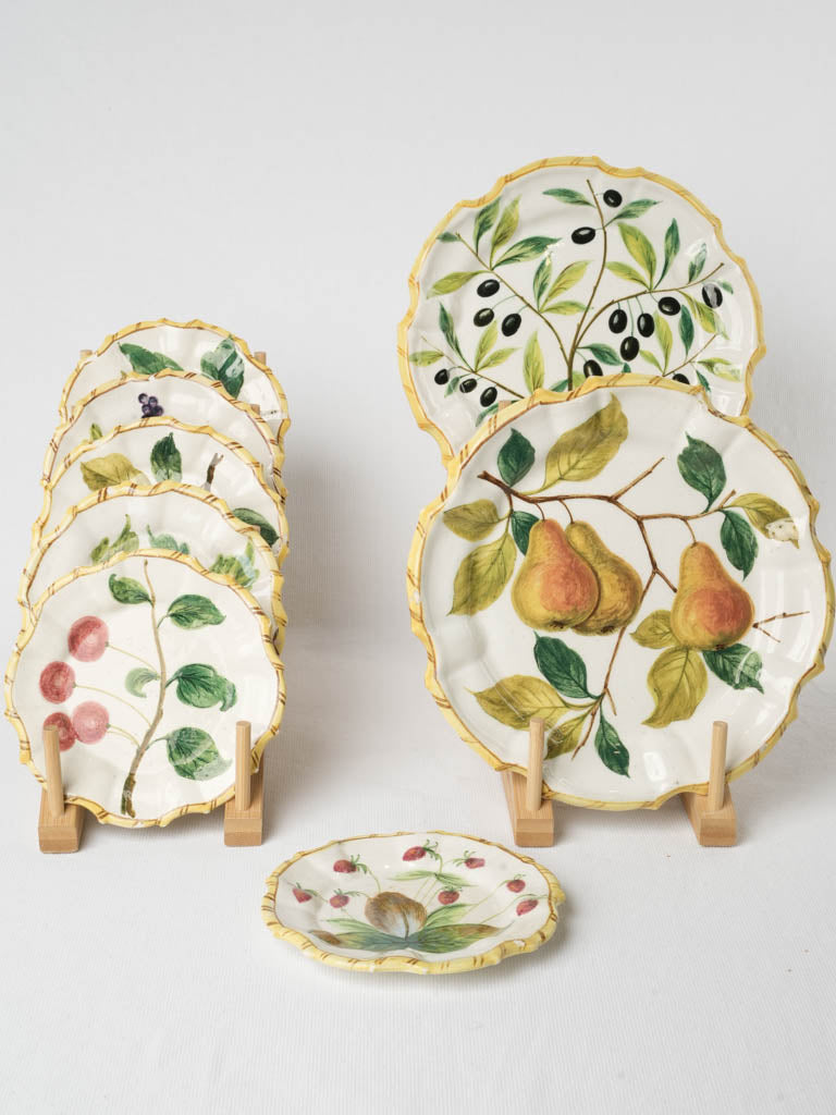 Colorful Italian fruit ceramic collectibles 