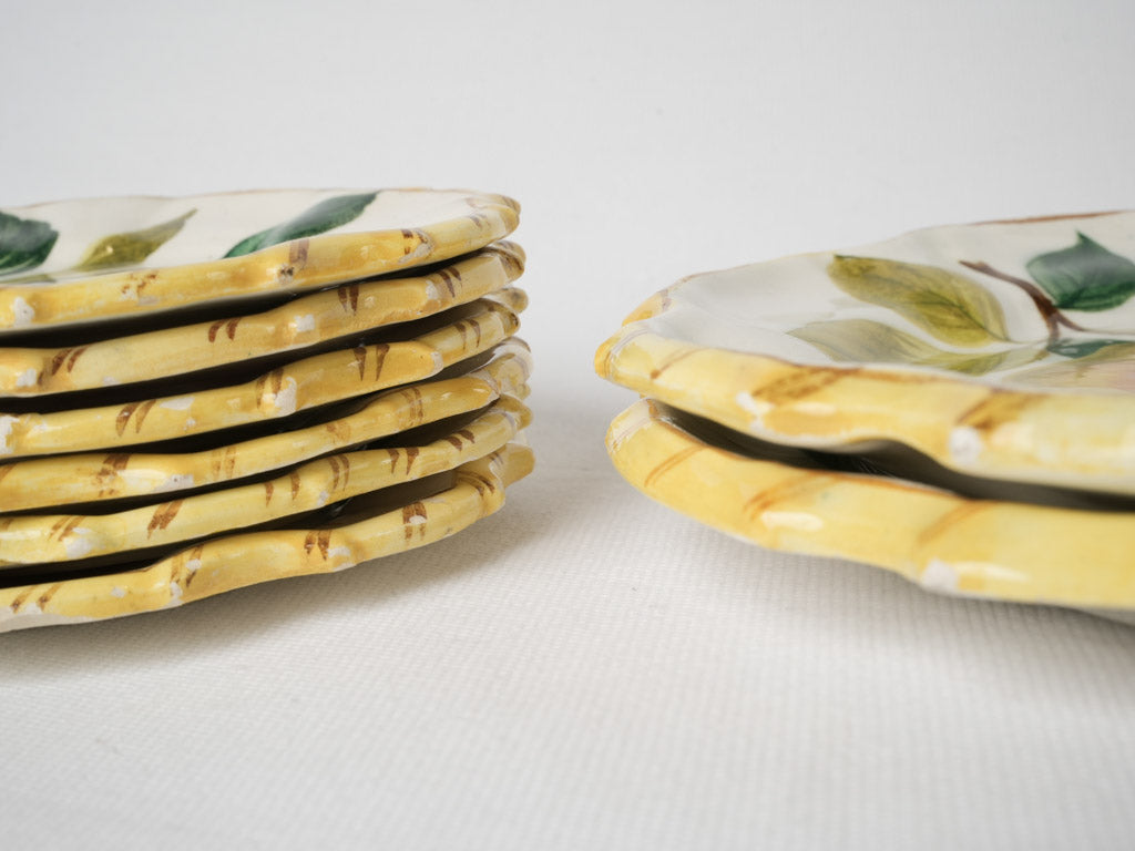 Vintage Italian ceramic fruit dish collection