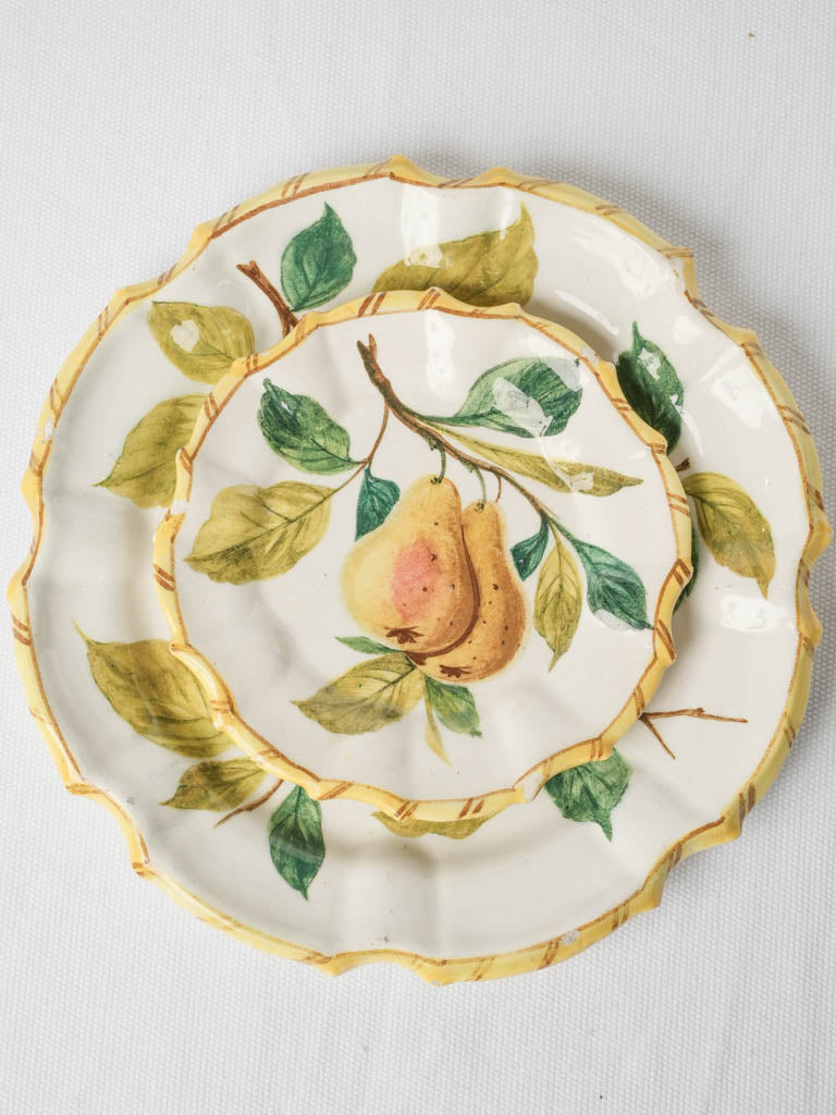 Mediterranean fruit-themed porcelain plate collection