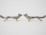 Aged silver-pate wolf rests set