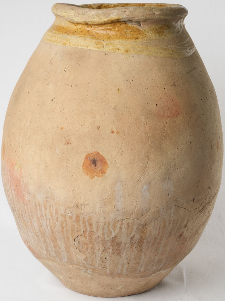 Authentic terracotta olive storage vessel