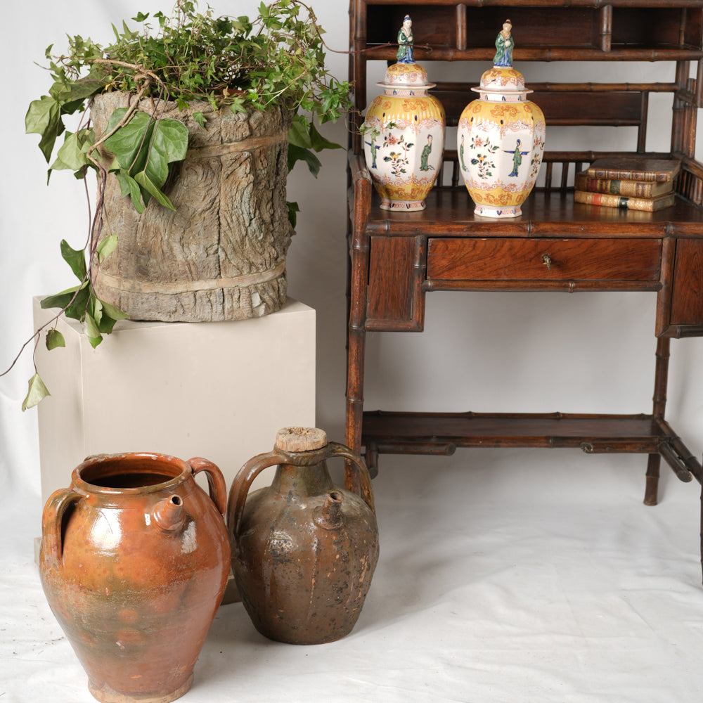 Charming bohemian ceramic container  