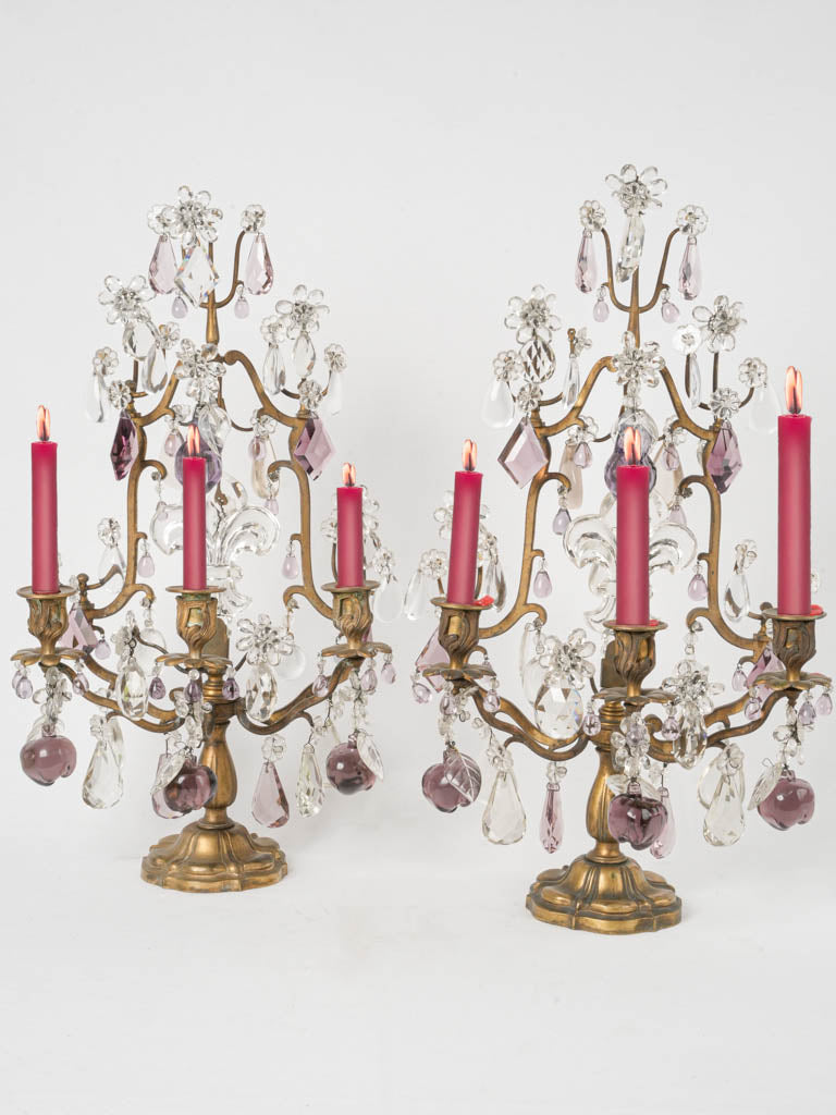 Exquisite Italian bronze candelabras