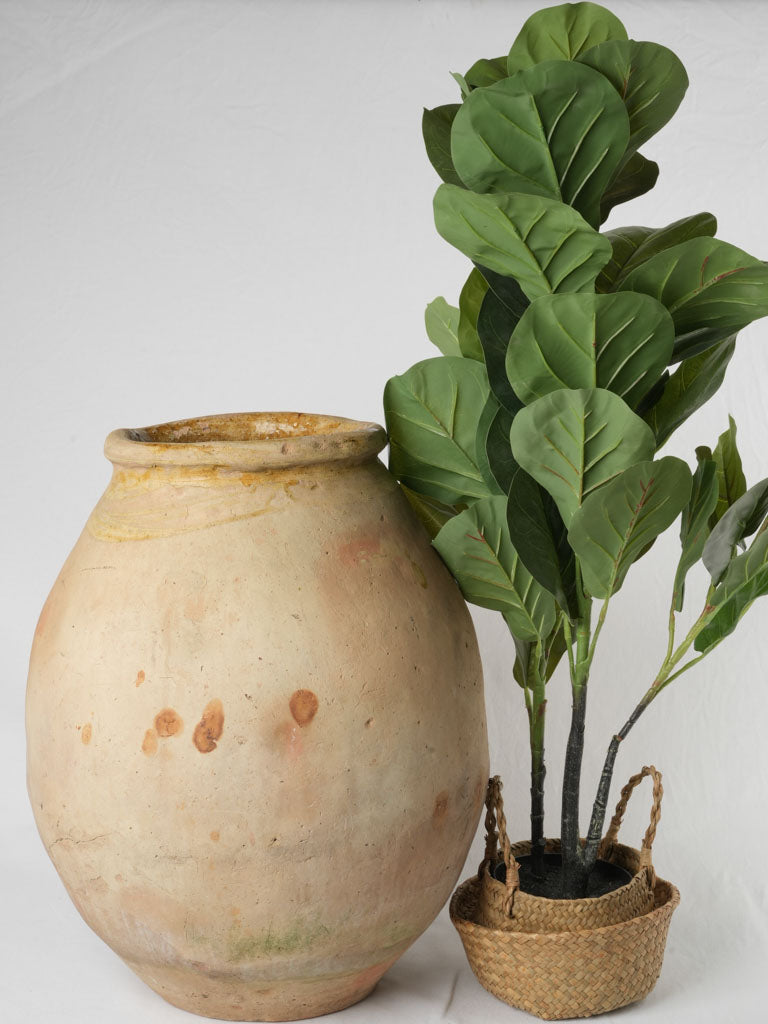 Aged robust terracotta olive jar