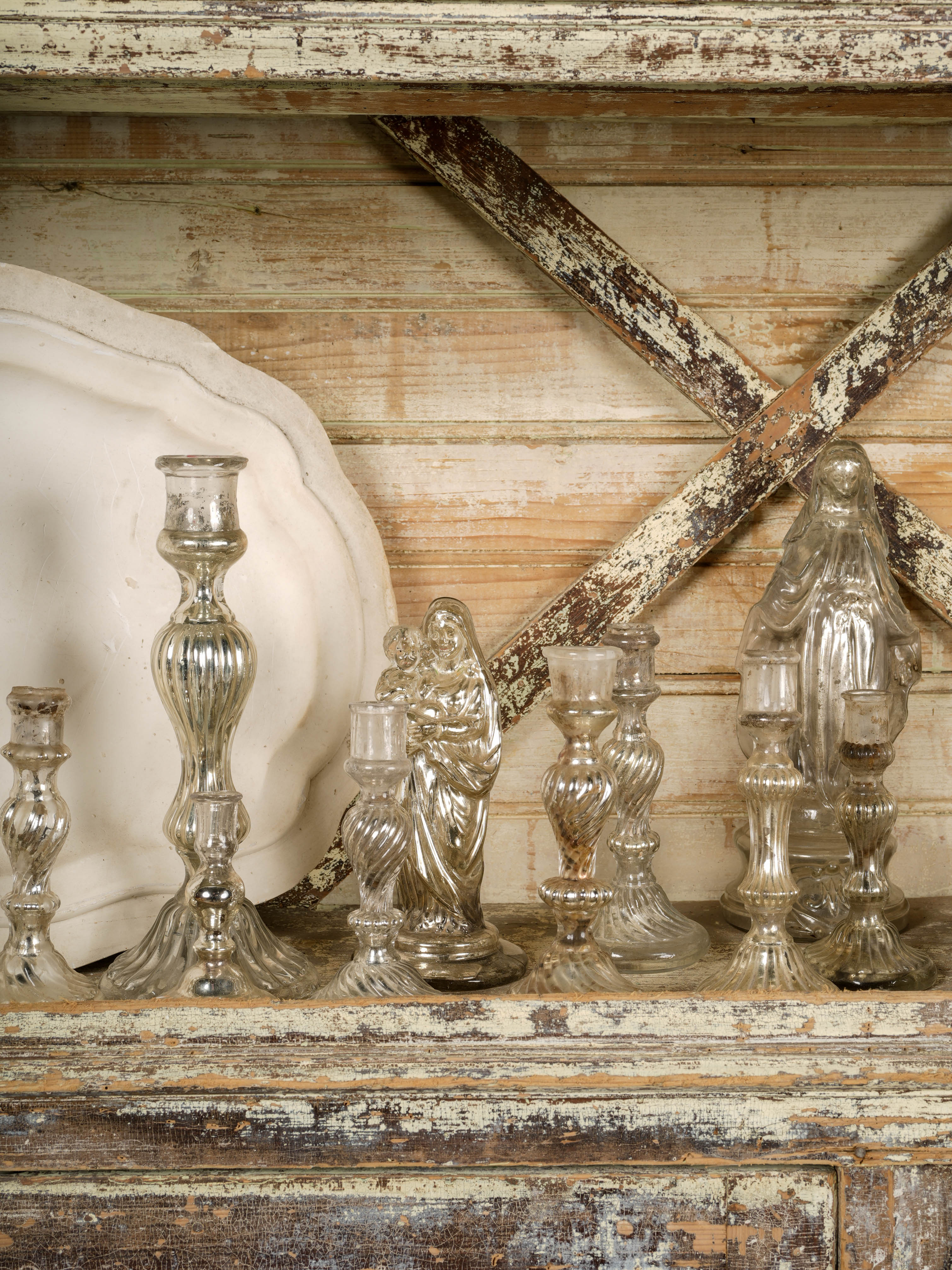 Holiday-ready mercury vintage candlesticks