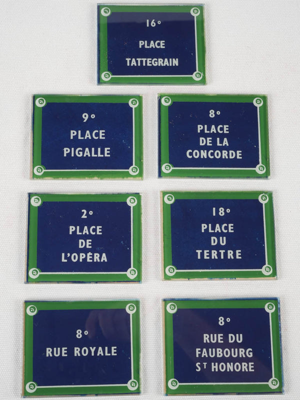 Vintage glass coasters - Parisian chic