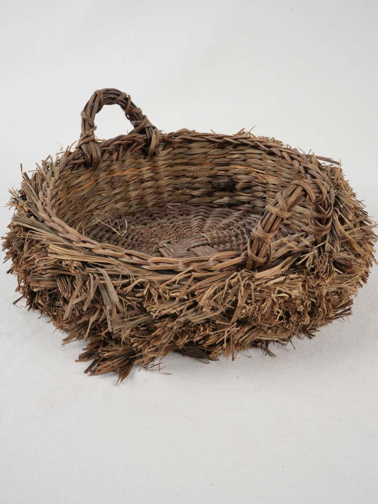 Vintage wicker bird nest basket