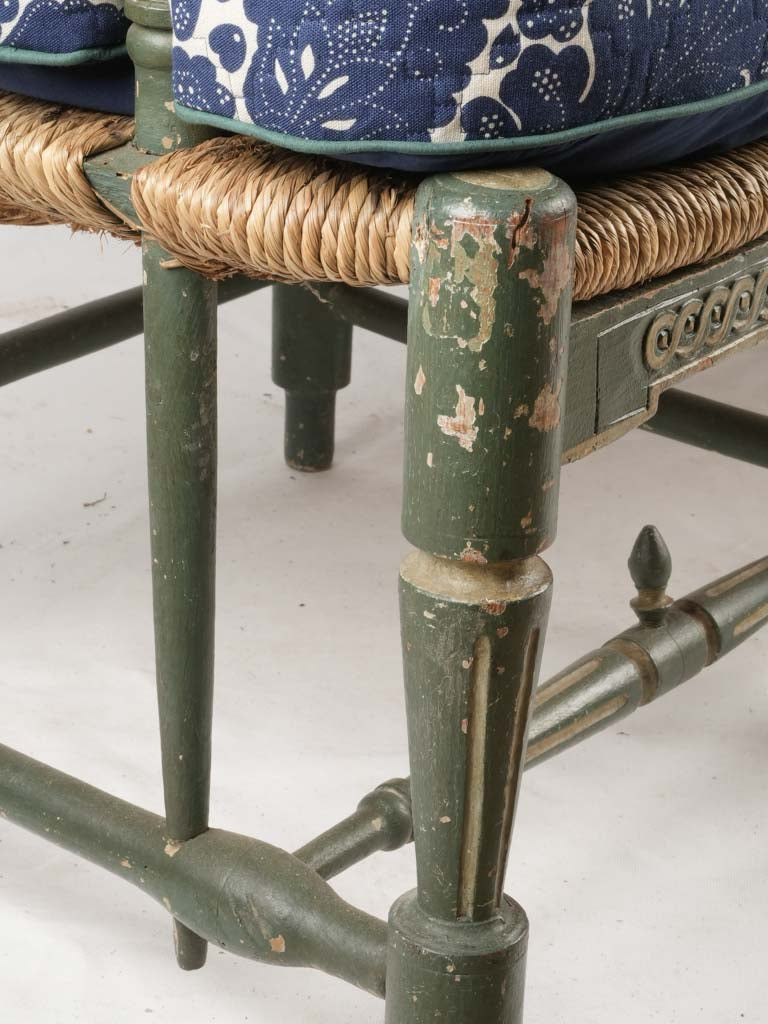 Vintage French-style carved wood bench