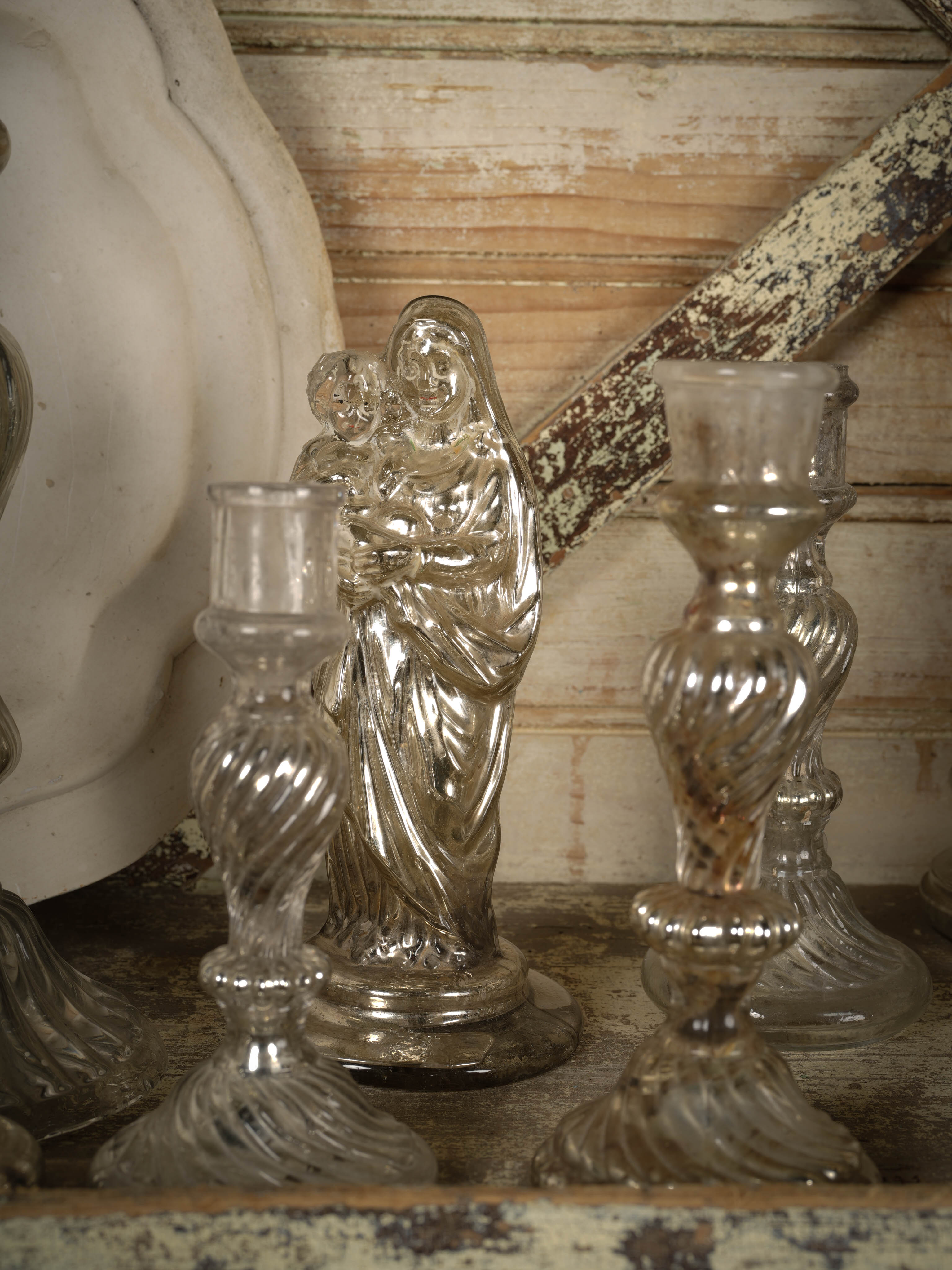 Heritage mercury glass prayer icon