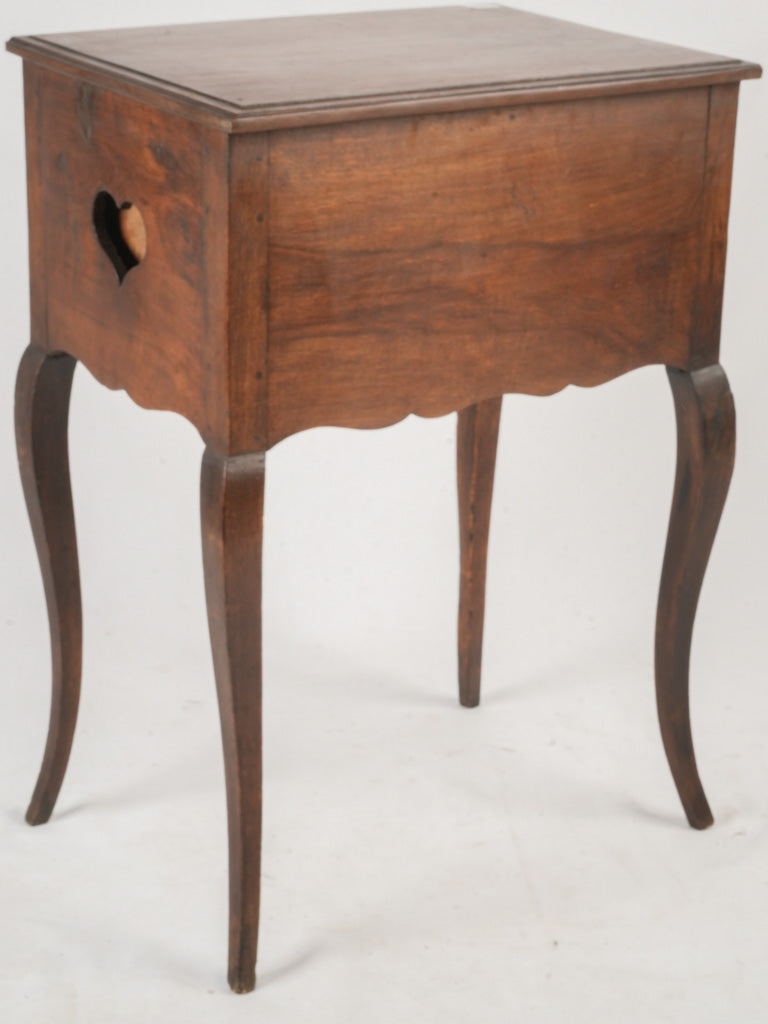 Rustic open-front niche wooden nightstand