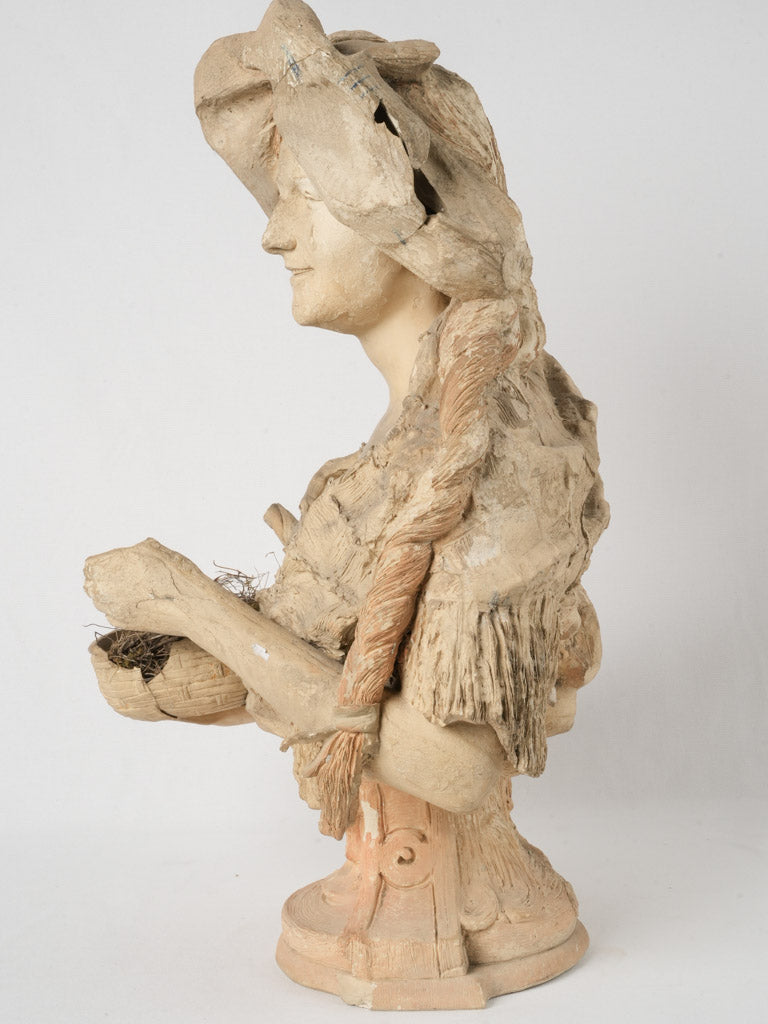 Decorative Austrian Terracotta Female Sculpture