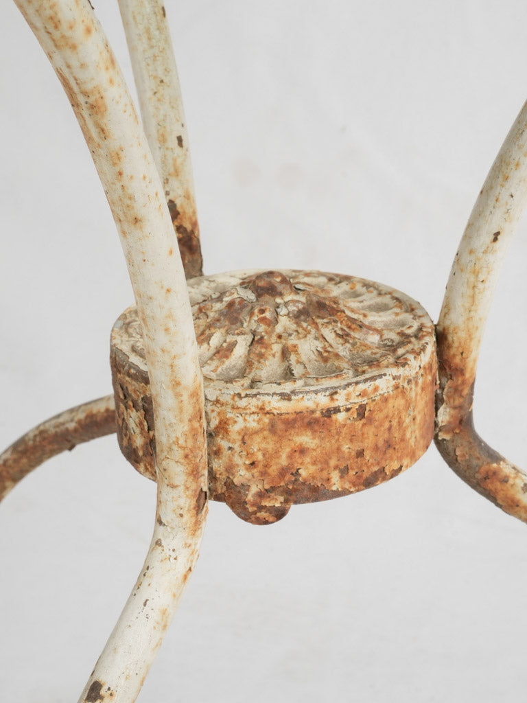 Sturdy nineteenth-century iron and glass table