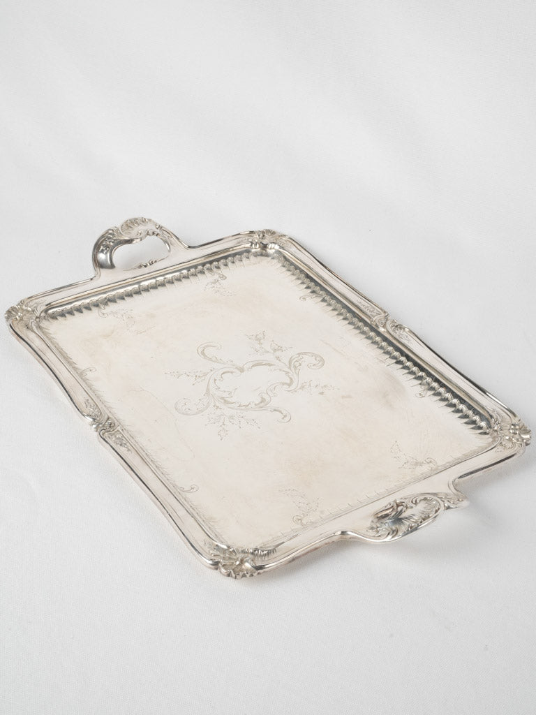 Antique French silver plate tray