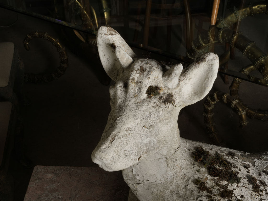 Charming cement fawns from France