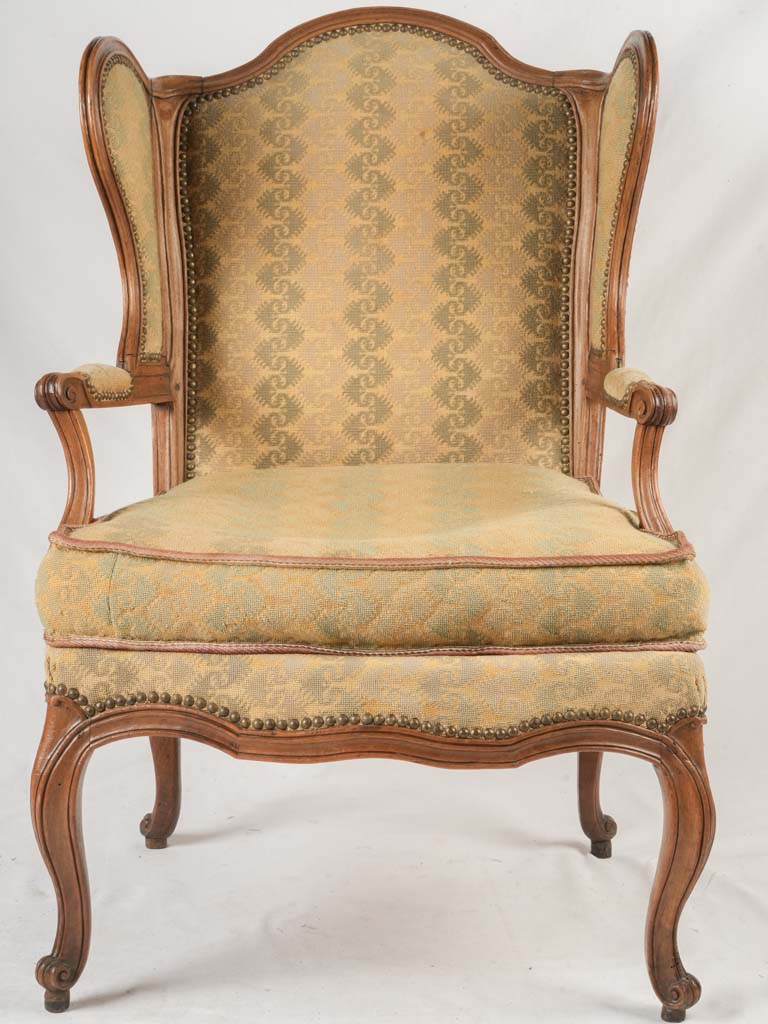 Original patina walnut armchair