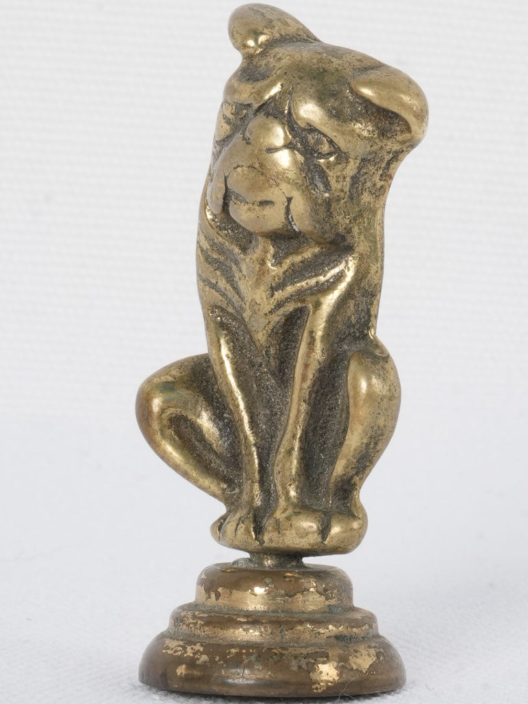 Early-twentieth century small bronze mascot