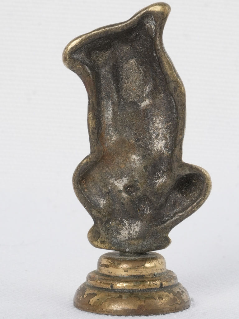 Whimsical early-twentieth century bronze mascot