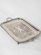 Antique English Rococo Silver-Plated Tray