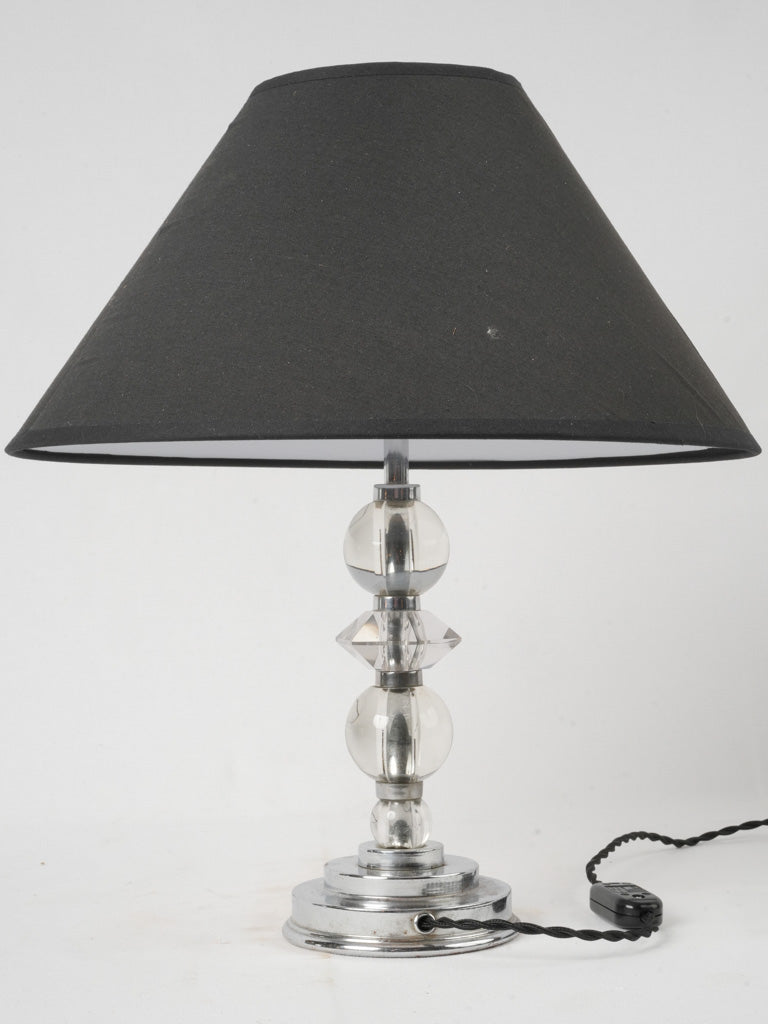 Sleek Black Fabric Shade Lamp