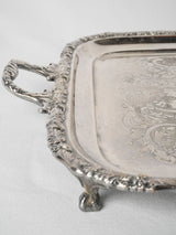 Elegant Vintage Silver on Copper Tray