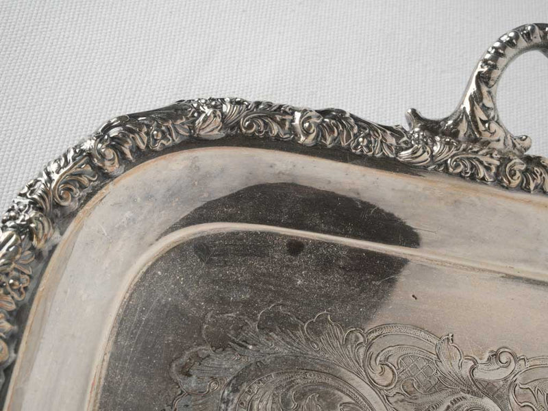 Beautiful Rococo Style Silver Plated Tray