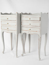 Repainted antique nightstands, exquisite Cabriole legs