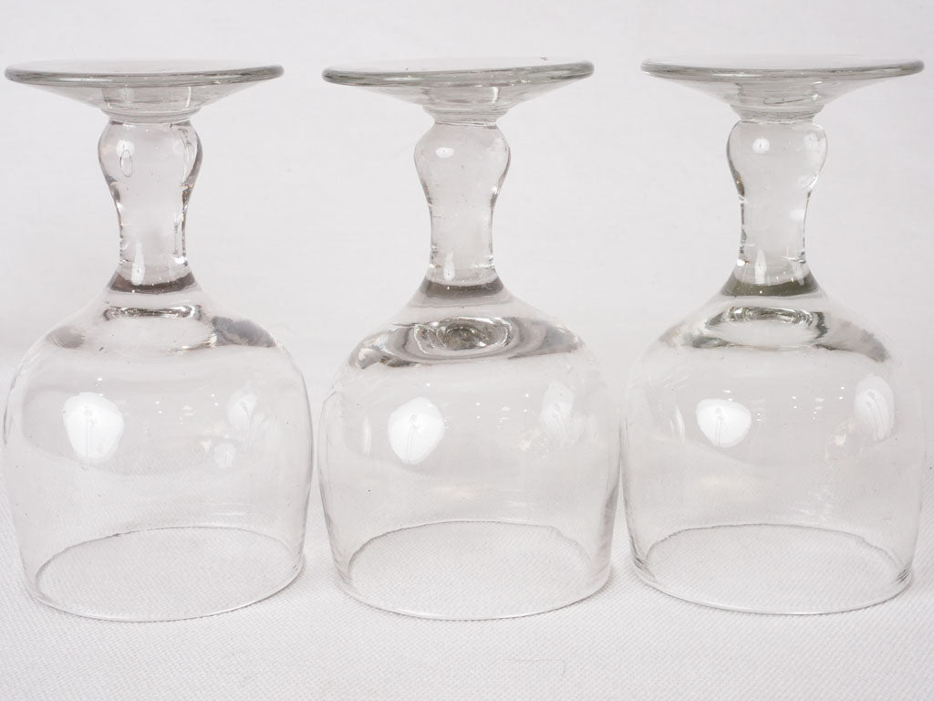 RESERVED CS Antique French bistro wine glasses - set of 8