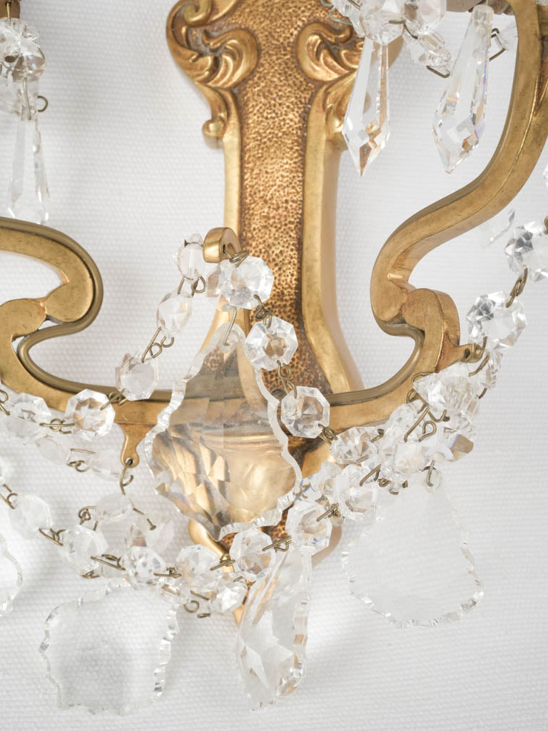 Classic French crystal wall sconces