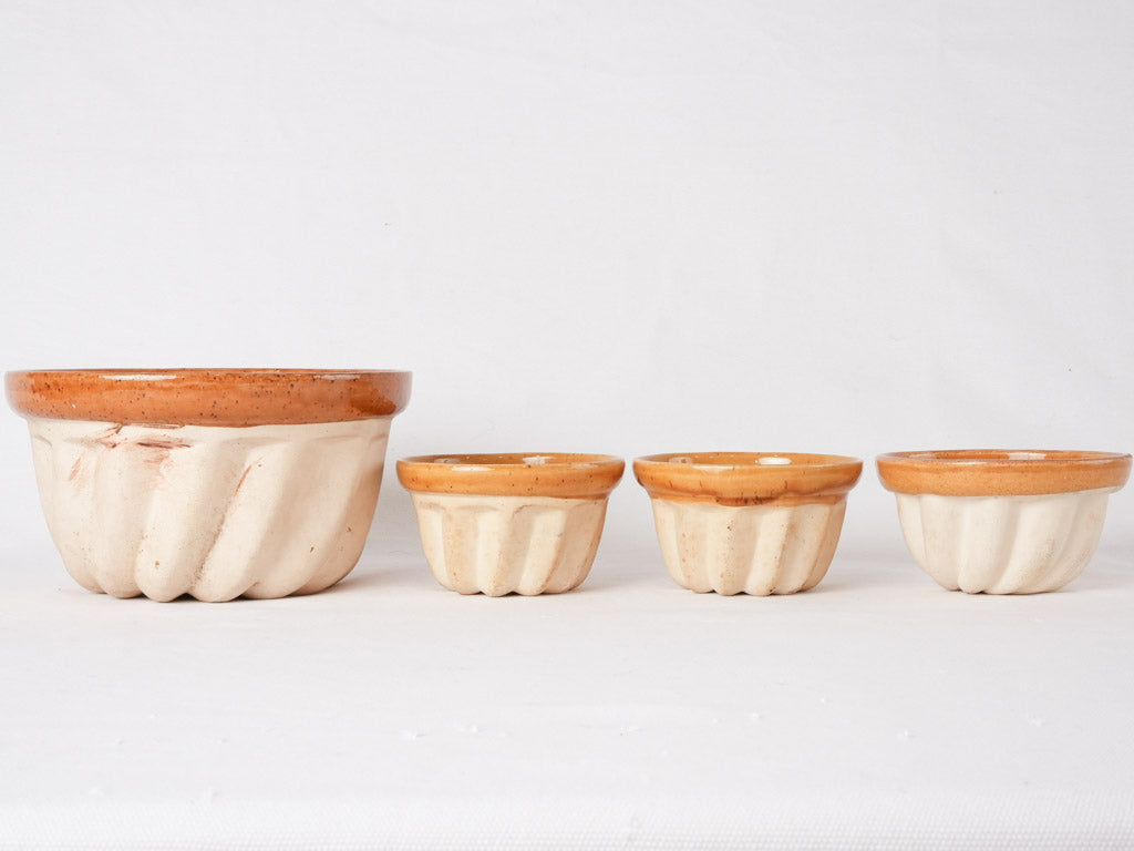 Artisanal glazed earthenware mold assortments