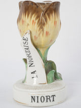 Rare vintage French tulip match holder