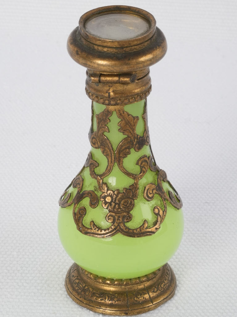 19th-Century, French Auraline Glass Snuff Vessel