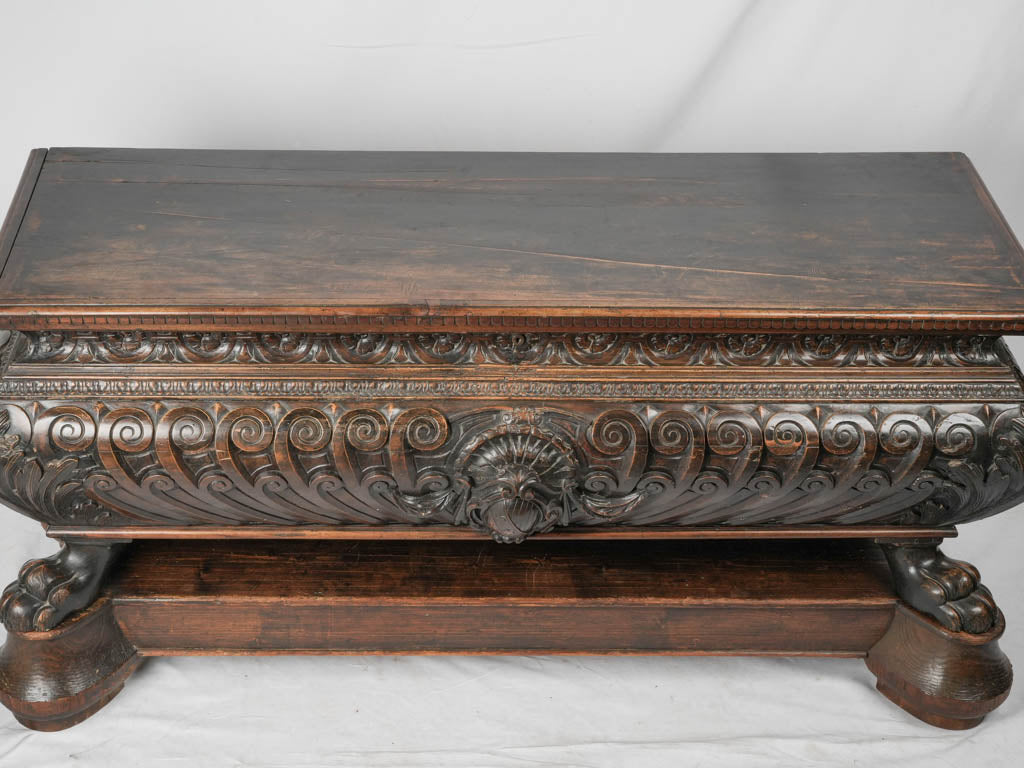 Ornate Italian Baroque marriage coffer