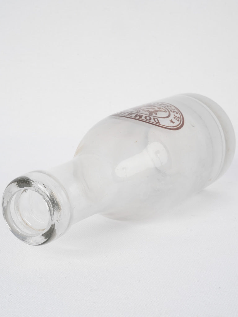 Timeless 1930s French glass milk bottle