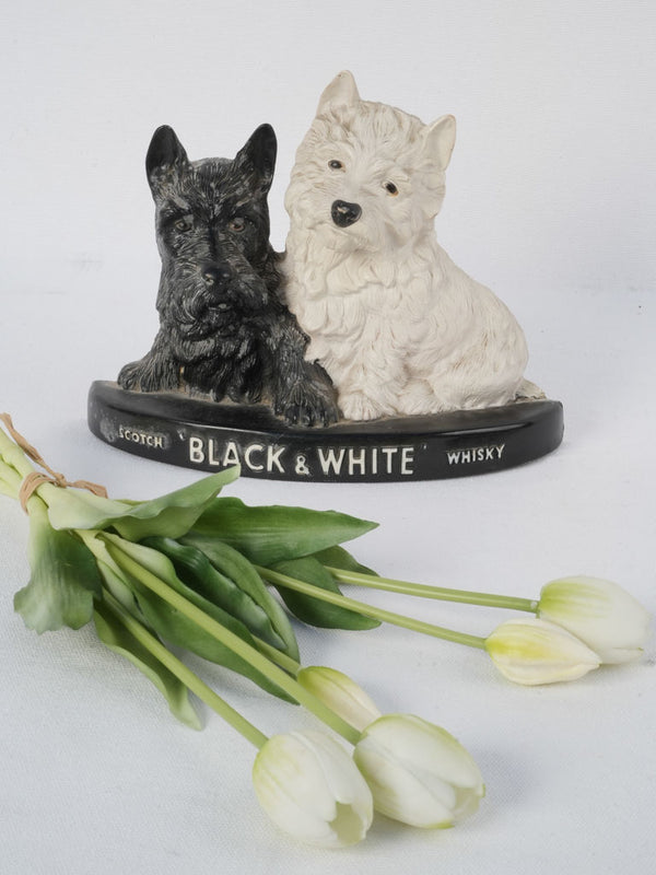 Vintage Latex Black & White Whisky Figurine