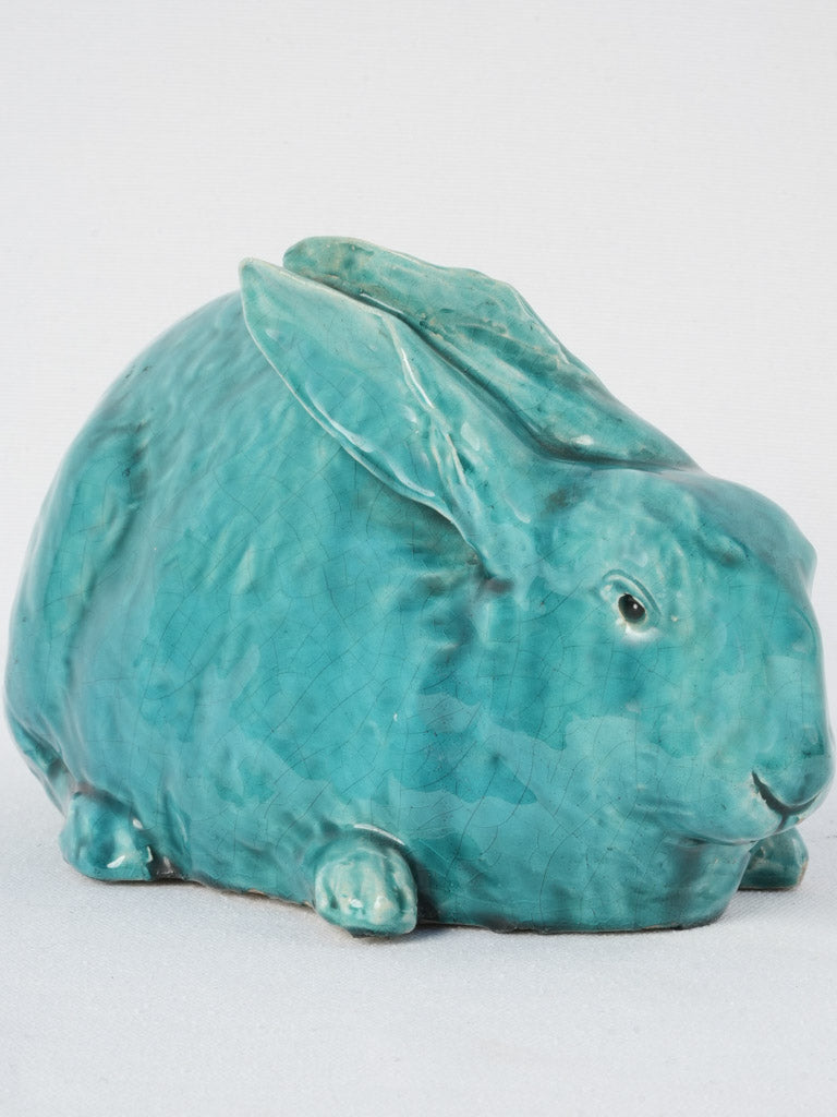 Terracotta Vallauris glass eye rabbit