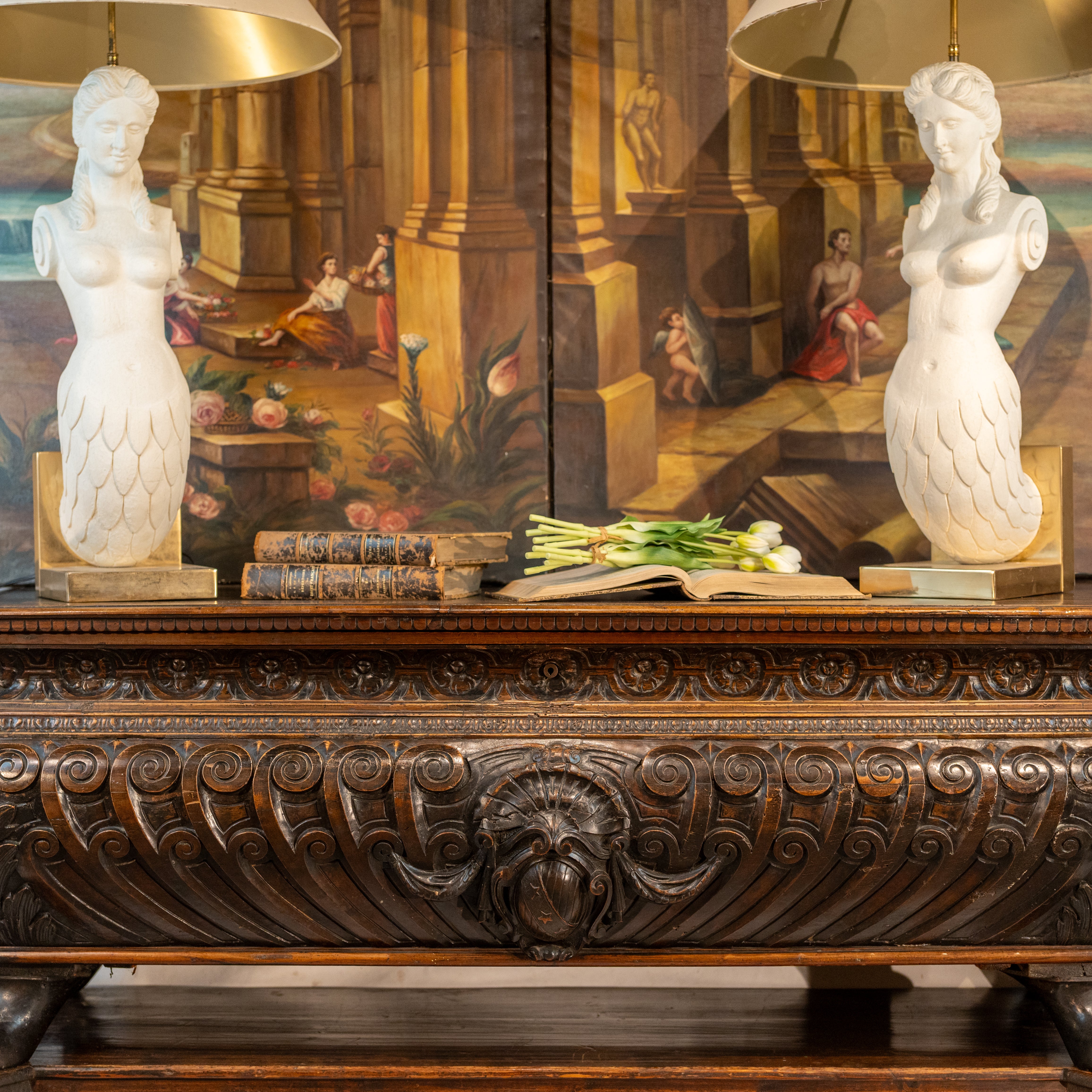 Luxurious 17th-century Italian marriage coffer