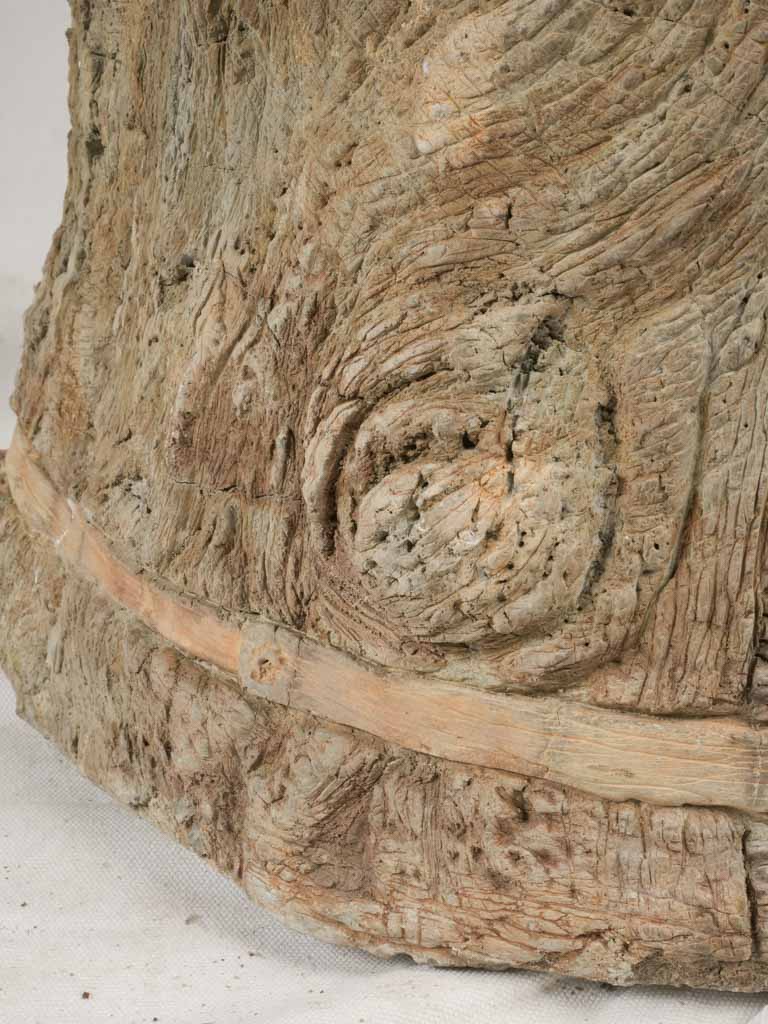 Natural bark texture cement planter