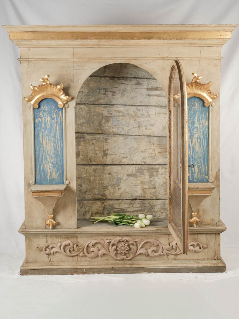 Vintage religious display cabinet