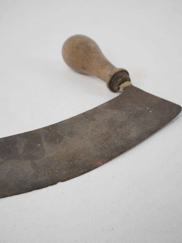 Vintage wooden handle hachoir knife