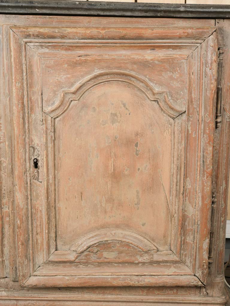 Striking green marble, vintage French buffet  