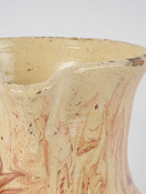 Vallauris artisanal marbled glaze jug