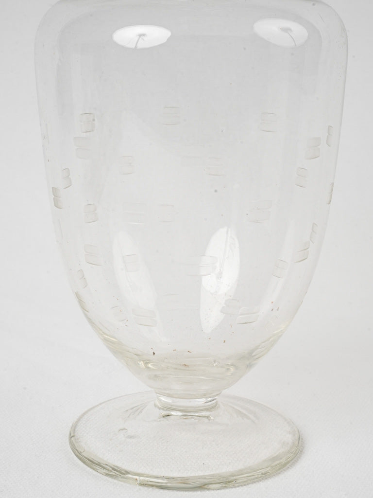 Elegant 1970s etched carafe