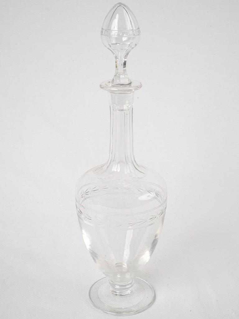 Elegant vintage glass decanter