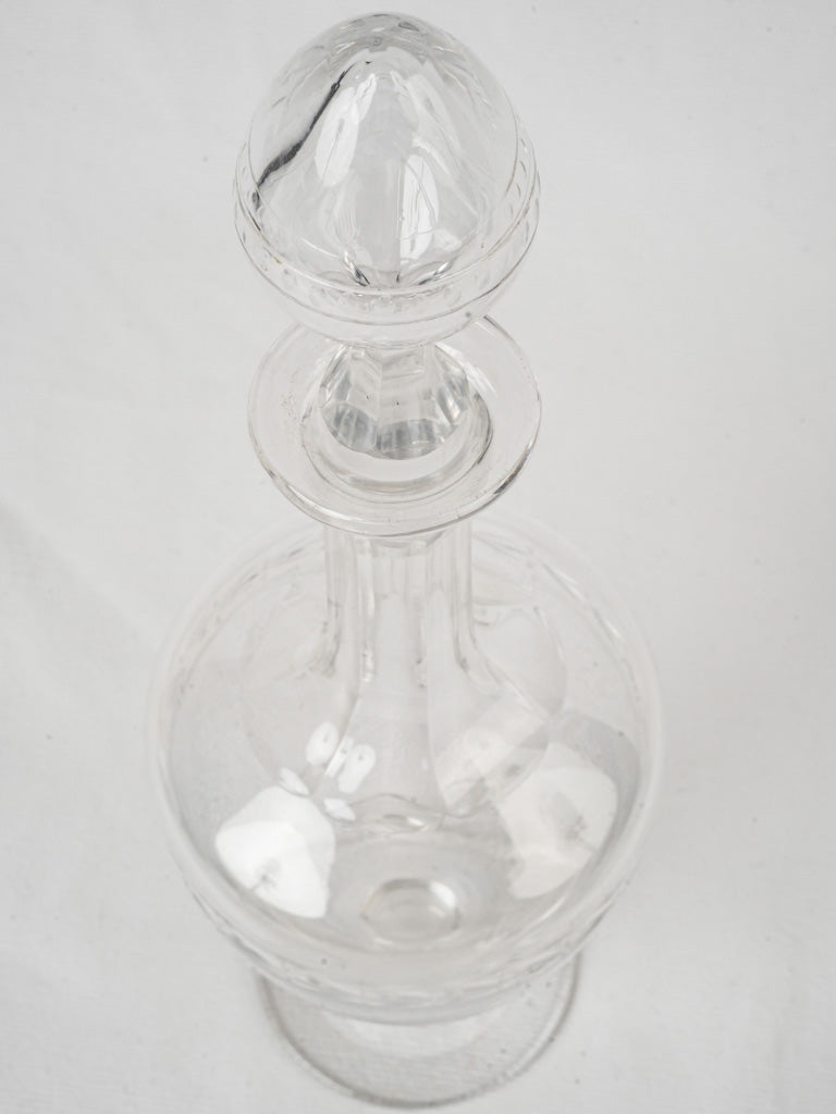 Transparent early 20th-century carafe