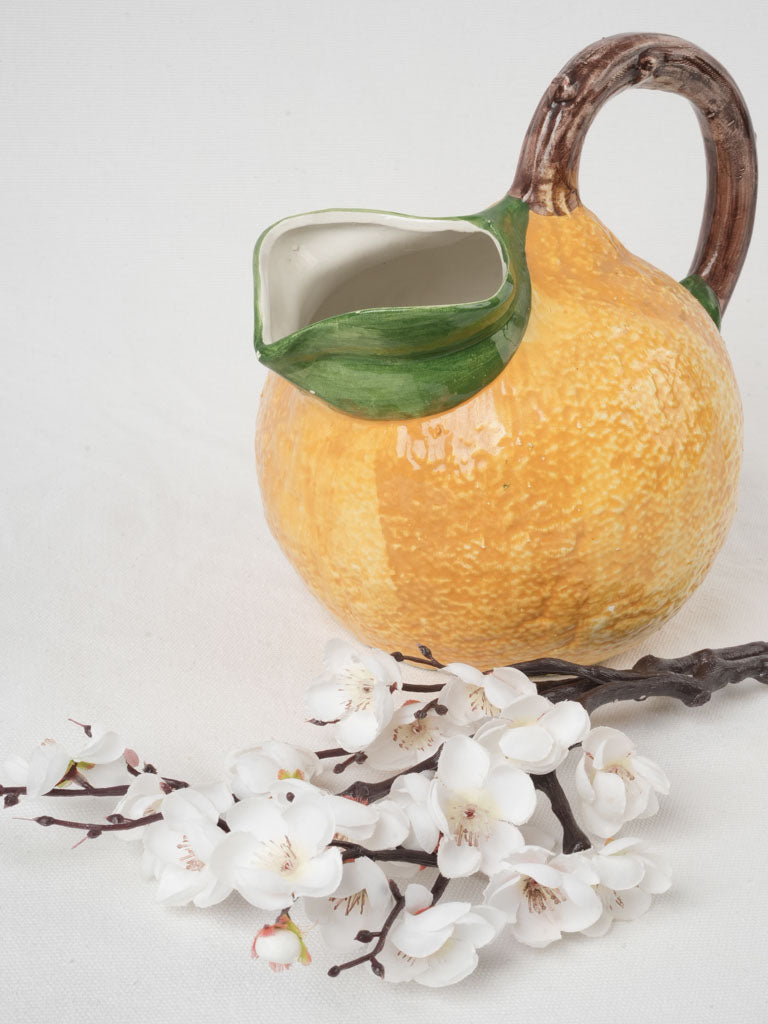 Artisanal Bassano majolica pitcher