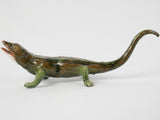 Artistic vintage terracotta lizard figurine