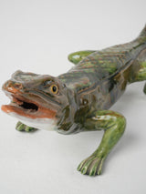 Quaint French terracotta lizard ornament