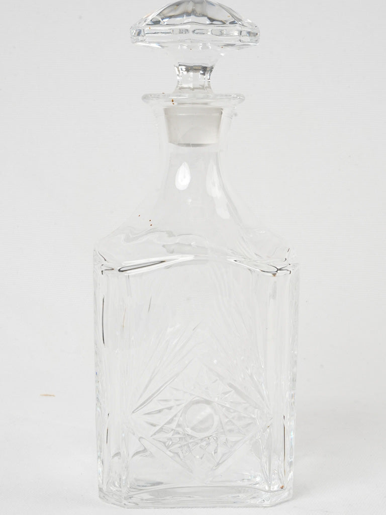 Exquisite detailed crystal liquor decanter